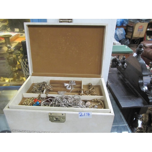 217 - Jewellery Box & Selection of Costume Jewellery.