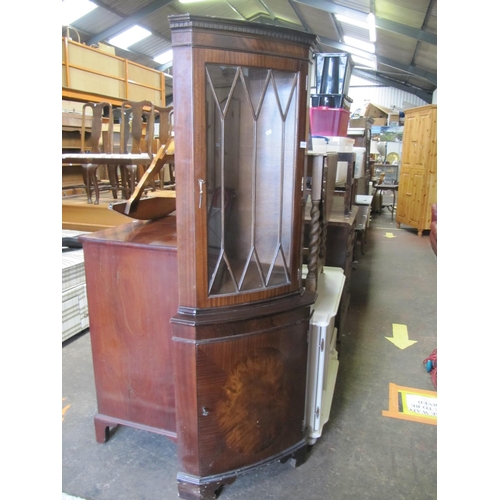 698 - Mahogany Glazed Top Corner Cabinet.