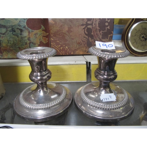 190 - Pair of Plated Candle Holders.