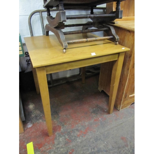 729 - Light Oak Square Top Dining Table.