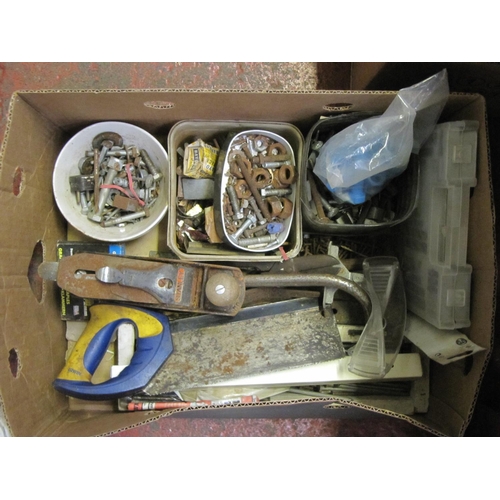 83 - Box of Tools & Hardware.-DONATED 25/08/21