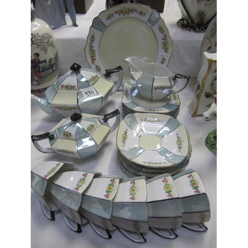 334 - 22 Piece Art Deco Style Tea Set.