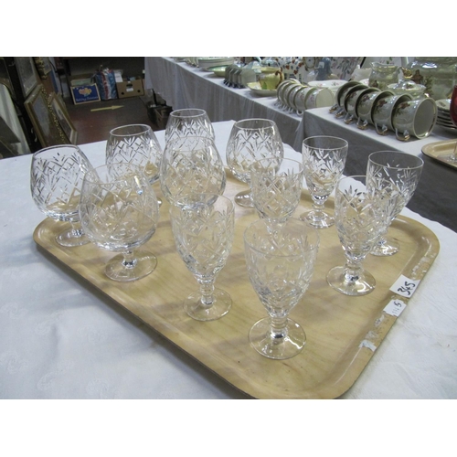 345 - Tray of Two Sets of 6 Cut Glasses.