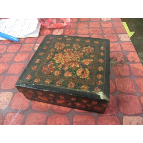 179 - 4 Hand Decorated Wooden Boxes.