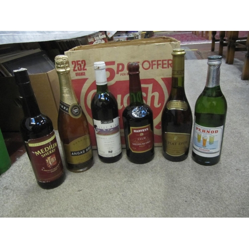 101 - Selection of Wines & Spirits - White Wine, Sherry, Pernod & Angus Brut.