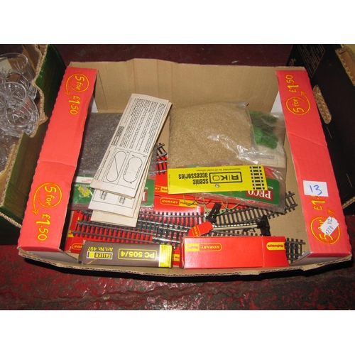 13 - Box of Hornby Train Track & Model Railway Accessories.