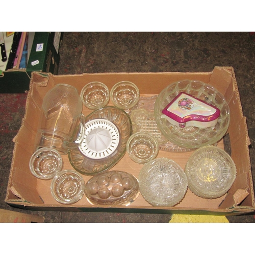 133 - Box of Glass Ware to Include Fruit Dishes & Jelly Mould.