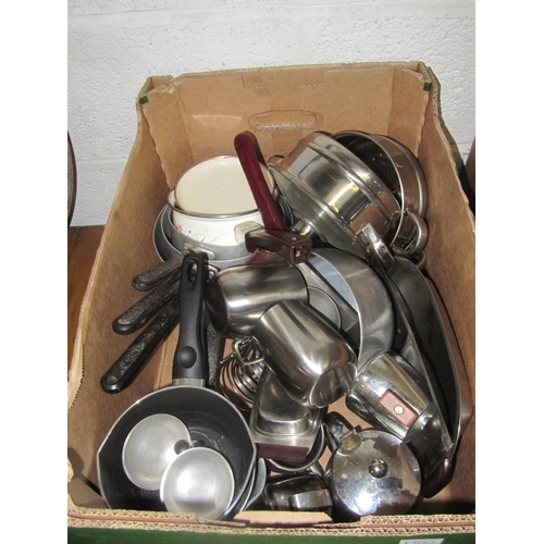 150 - Box of Kitchenware - Pots, Pans etc.