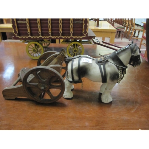 154 - Shire Horse & Cart Bottle Holder.