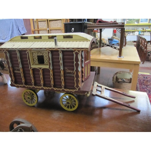 156 - Hand Painted Large Traditional Gypsy Caravan.