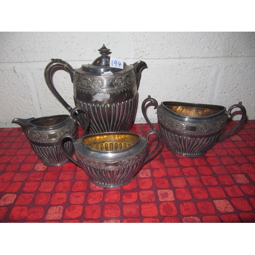 194 - 4 Piece Plated Tea Service.