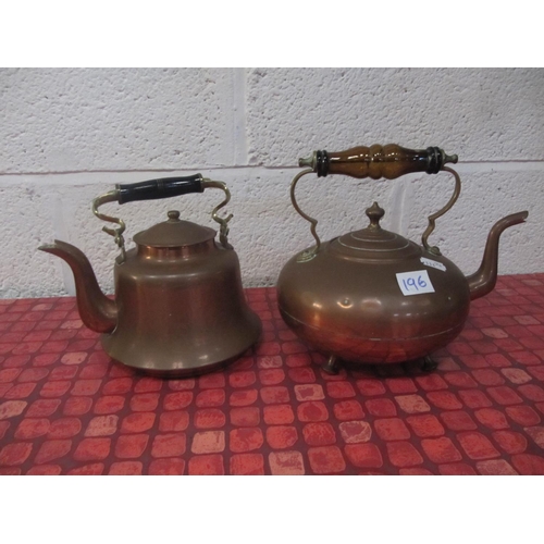 196 - Two Copper Kettles.