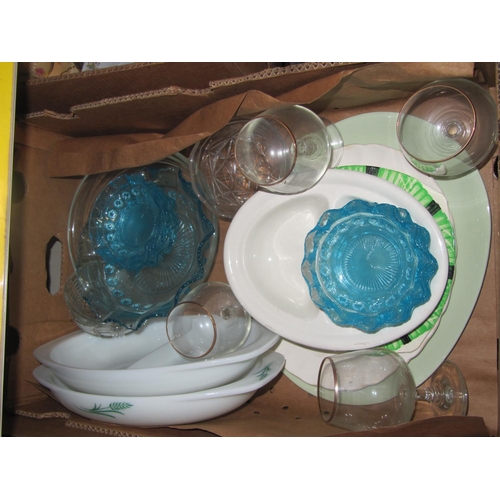 21 - Box to Include Glass Bowls, Meat Plates etc.