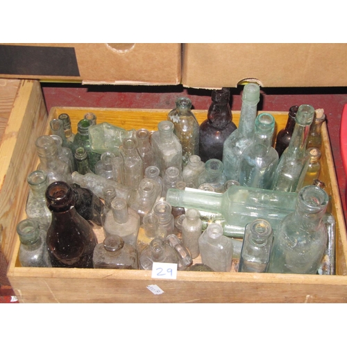 29 - Box of Vintage Glass Bottles.