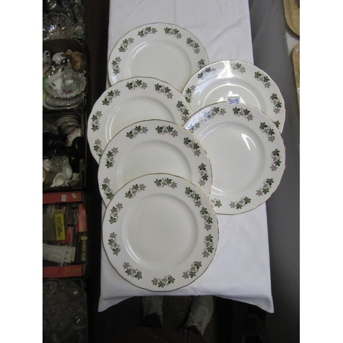 303 - Set of 6 Gainsborough Dinner Plates.