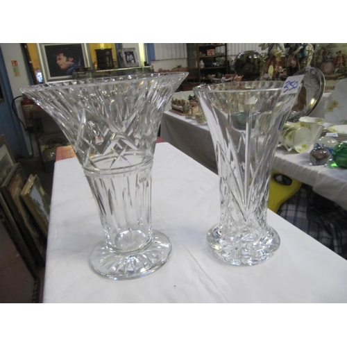 350 - Two Cut Glass Vases.