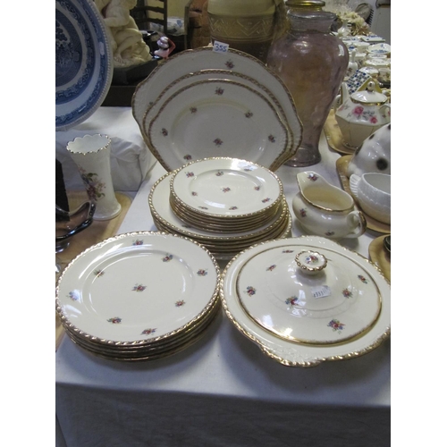 355 - 23 Piece Norville Ware Cream Floral Dinner Service.