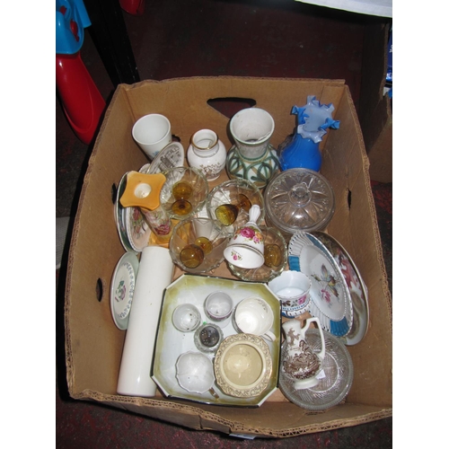 72 - Box of China & Glass Ware - Vases etc.