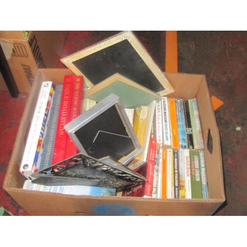 75 - Box of Books & Picture Frames.