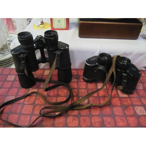 106 - 6 Leather Cases Binoculars Includes Kershaw.