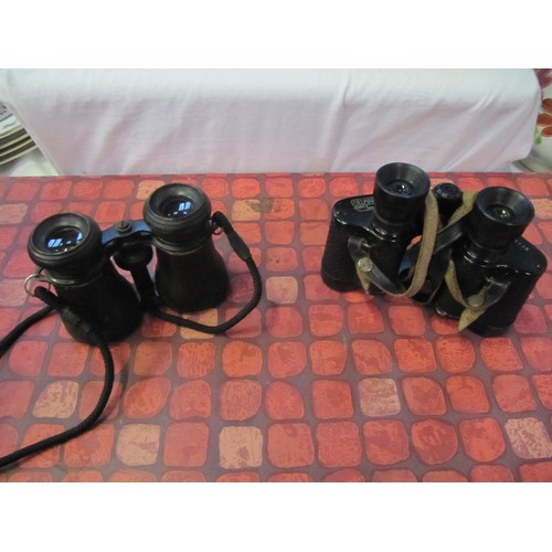 106 - 6 Leather Cases Binoculars Includes Kershaw.