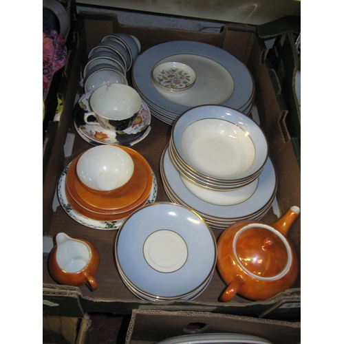 37 - Box to Include Part Doulton Tea Set, Gaudy Welsh & Other China.
