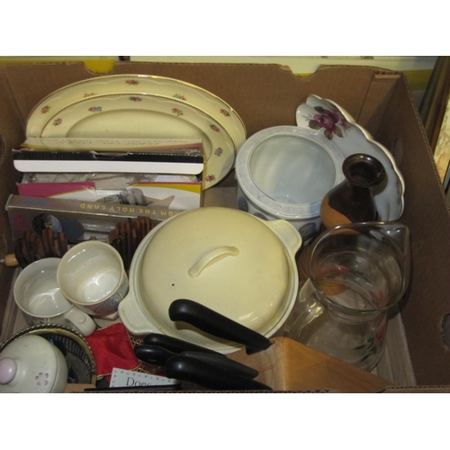 44 - Box to Include Cook Ware, Knife Block & Jug etc.