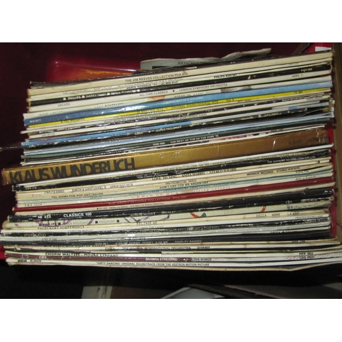 48 - Box of Vinyl LP & Singles Records.