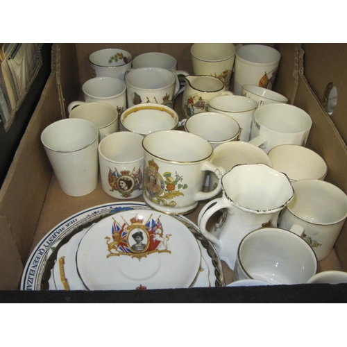 54 - Large Selection of Commemorative Mugs & Plates.