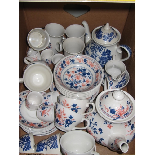 57 - Box to Include Churchill China Tea Set & Willow Pattern China.
