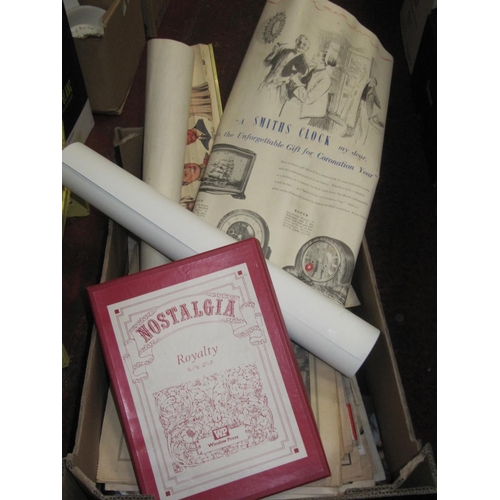 16 - Box Containing Royal Memorabilia - Postcards, Newspapers etc.