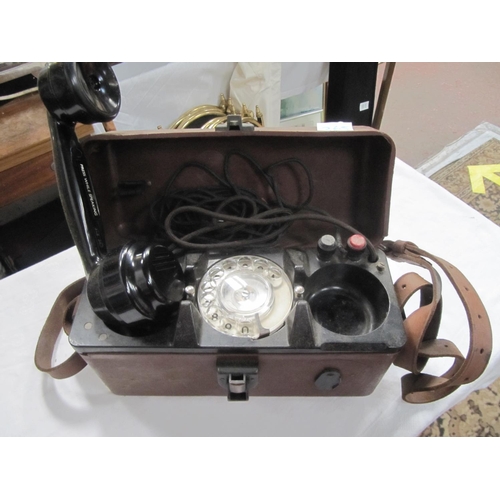 265 - Vintage Field Telephone in Case.