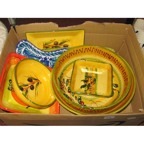 39 - Box of Colourful Mexican Bowls etc.