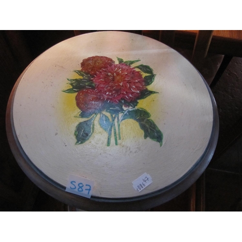 587 - Hand Painted Floral Patterned Jardiniere Stand.