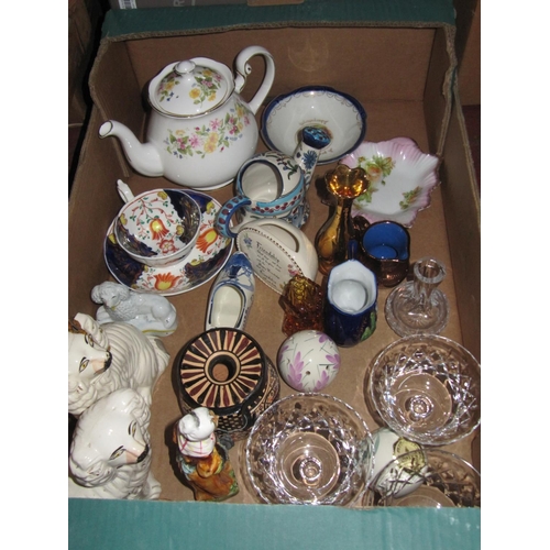 83 - Box of Assorted China to Include Gaudy Welsh, Colclough etc.