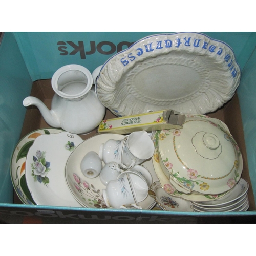 92 - Box of China to Include Part Coffee Set, Tureen & Plates.