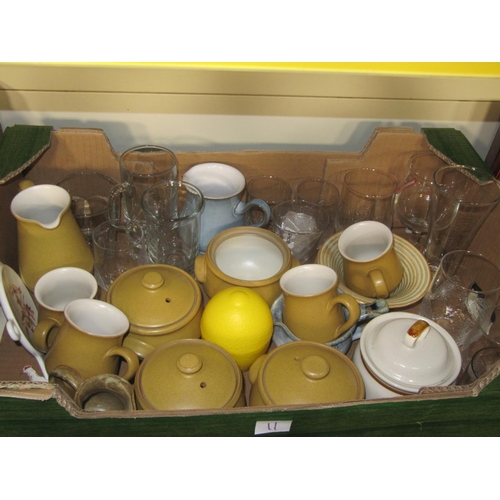 11 - Box to Include Denby Pots, Glass Ware etc.