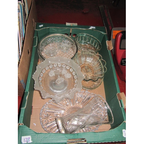 123 - Box of Assorted Cut Glass Ware.