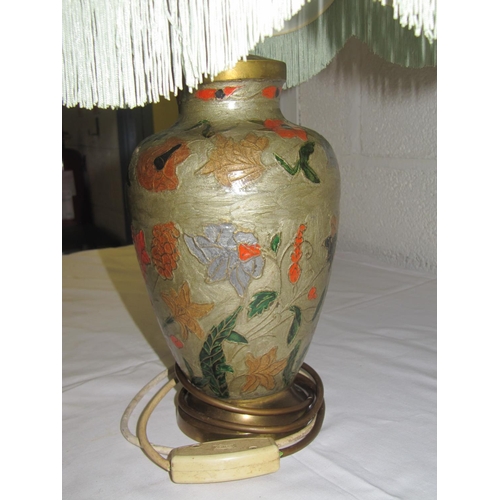 142 - Metal Cloisonne Style Table Lamp.