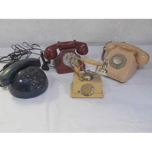 145 - Three Various Vintage Telephones & One Musical Telephone.