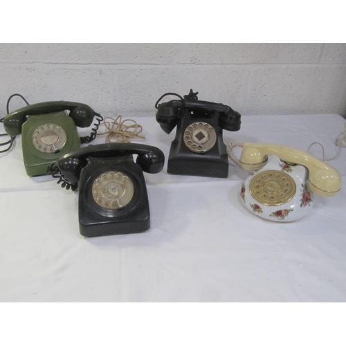 164 - Four Vintage Dial Telephones.