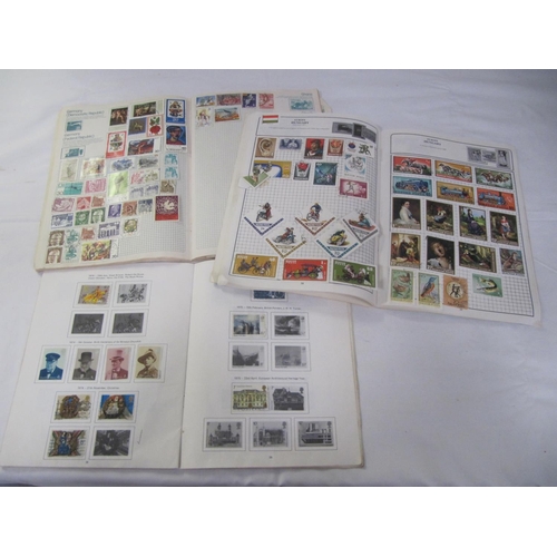 196 - Three Vintage Stamp Albums - Globe Master, Great Britain & Junior World Stamps.