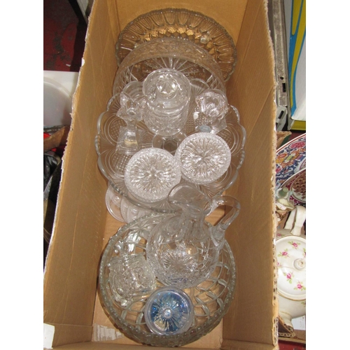 2 - Box to Include Cut Glass Bowls, Jug etc.