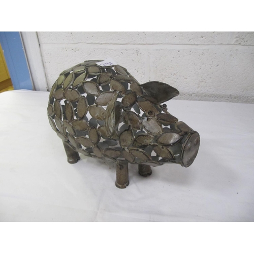 231 - Metal Pig Ornament.