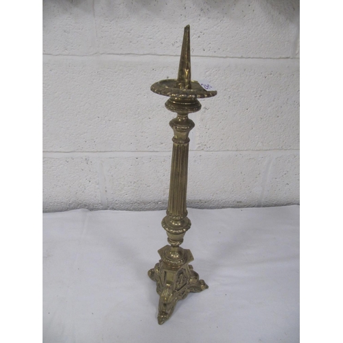 240 - Brass Column Candle Holder.