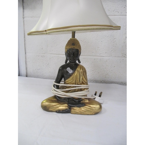 244 - Thai Buddha Based Table Lamp with Shade.