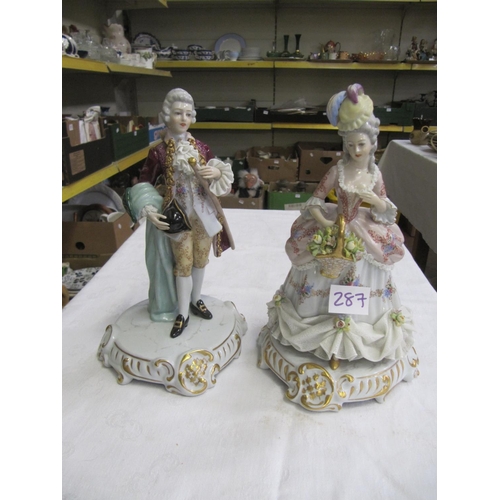 287 - Pair of Classic Capodimonte Figures.