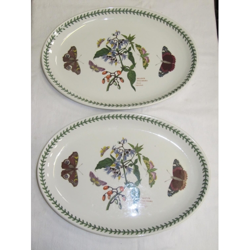 293 - Pair of Portmeirion Botanic Garden Oval Serving Dishes Length c.33cm.