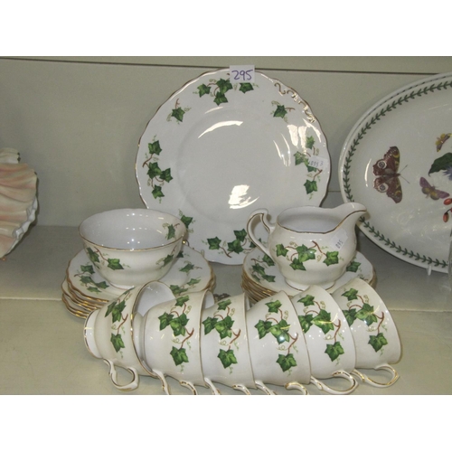 295 - 21 Piece Colclough Ivy Leaf Pattern Tea Set.