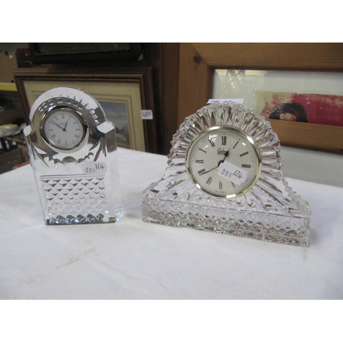 314 - Stuart Crystal & Galway Crystal Mantle Clocks.